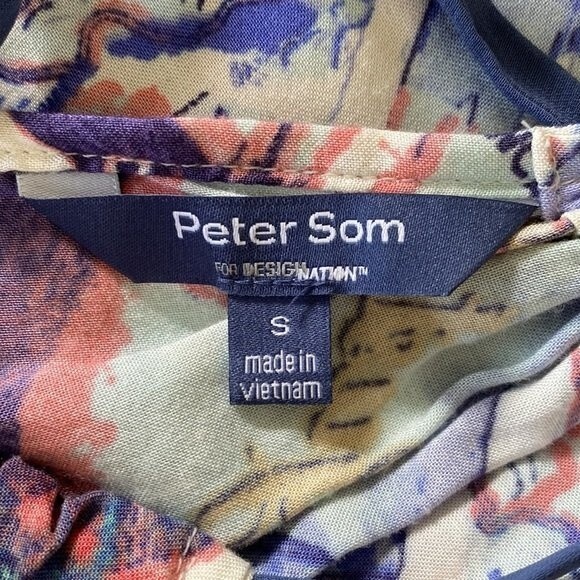 Peter Som for desigNation Postcard Maxi Dress Sleeveless Halter Neck Cover Up - Picture 9 of 16